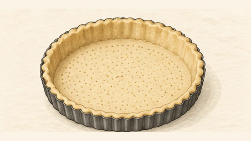 Quiche Lorraine, step 3: Line the tart tin.