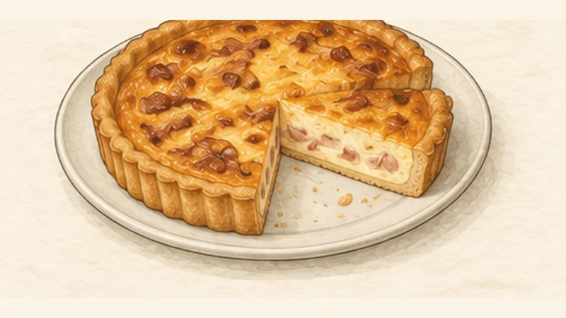 Quiche Lorraine, step 10: Slice and serve.