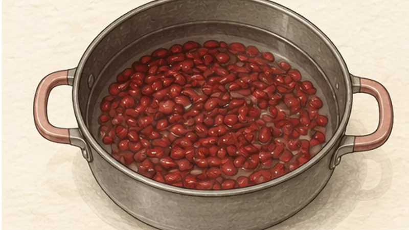 Rajma Masala, step 1: Soak and inspect the beans.