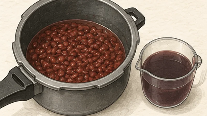 Rajma Masala, step 2: Pressure-cook until fully tender.