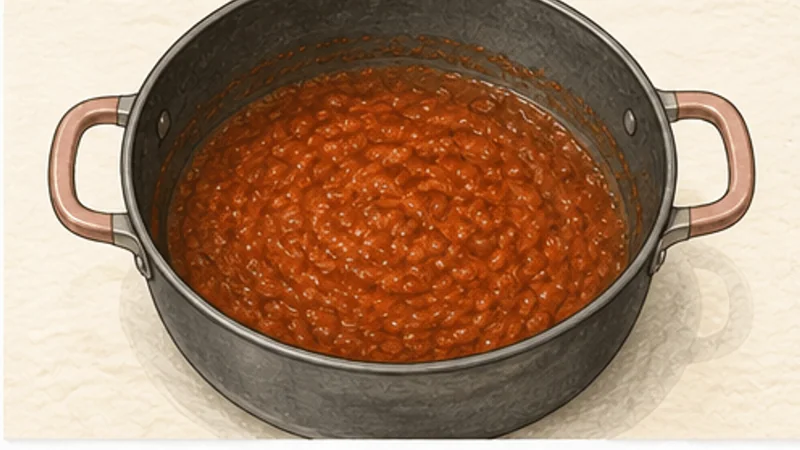 Rajma Masala, step 4: Cook the tomato-spice masala.