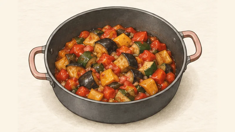 Provençal Ratatouille, step 6: Reduce excess moisture.