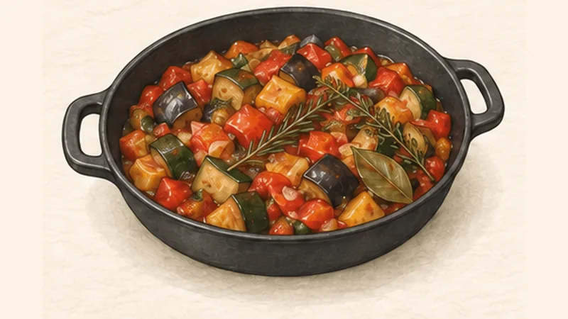 Provençal Ratatouille, step 7: Rest and serve.