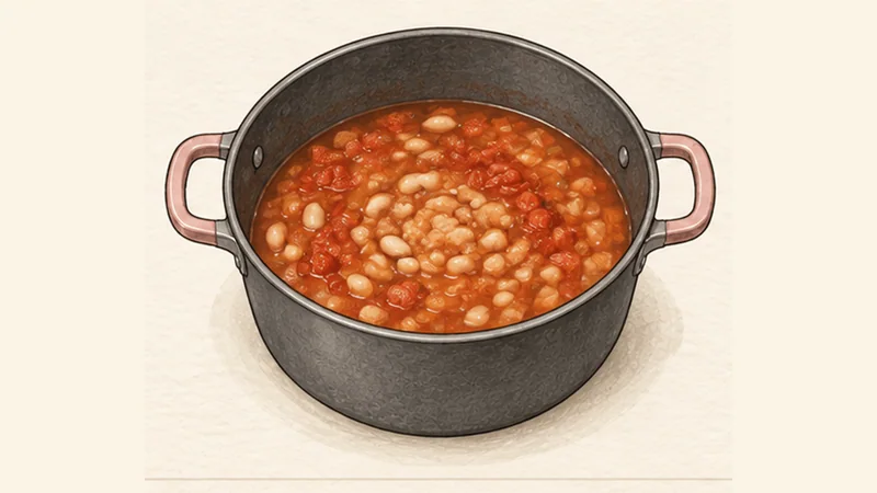 Tuscan Ribollita, step 2: Build the bean broth.