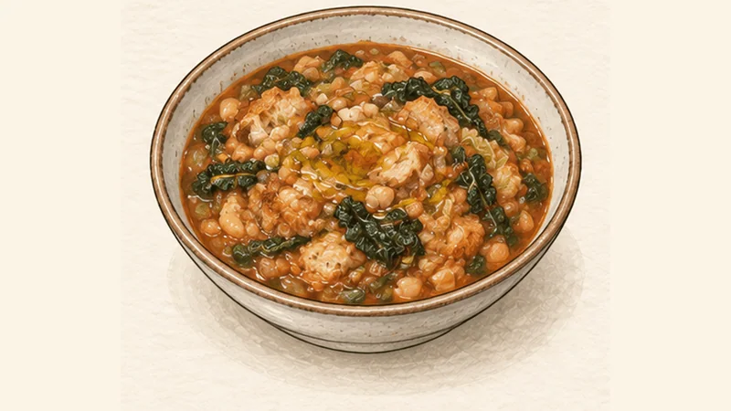 Tuscan Ribollita, step 5: Reboil and serve.