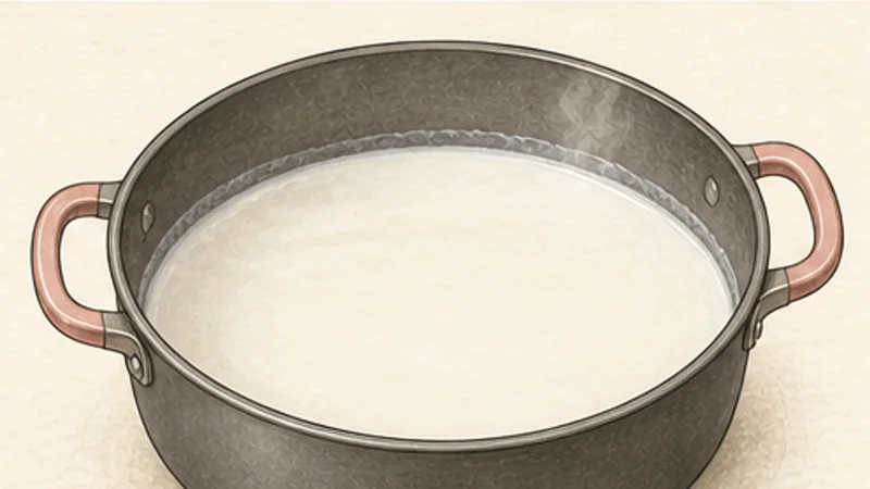 Rice Kheer, step 2: Reduce the milk slowly.