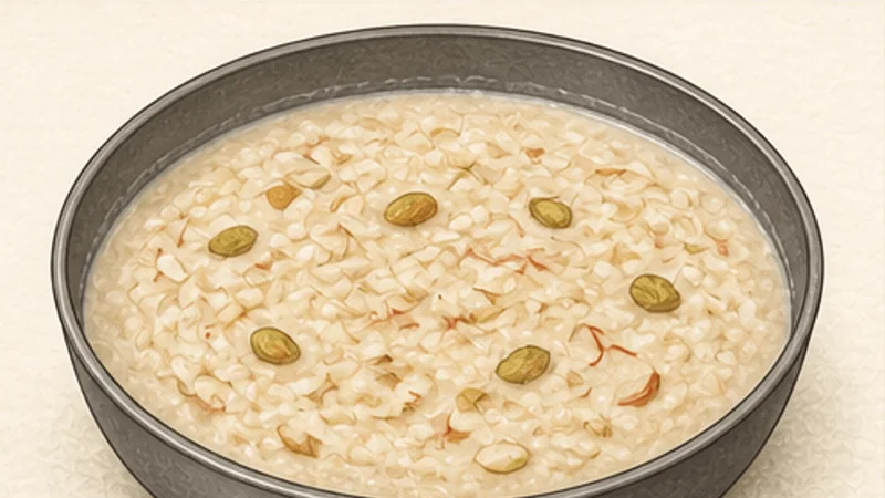 Rice Kheer, step 6: Cool safely and garnish.