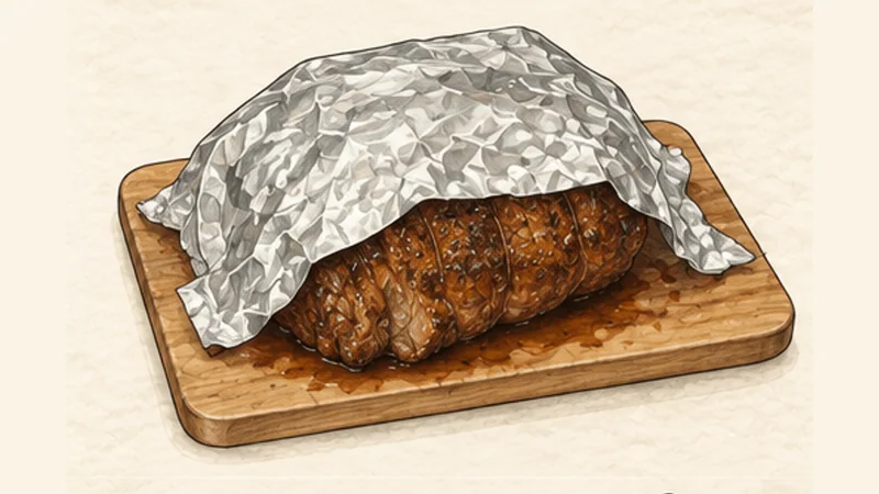 Roast Beef with Yorkshire Pudding, step 4: Rest the beef.
