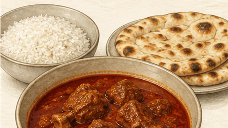 Kashmiri Lamb Rogan Josh, step 7: Rest before serving.