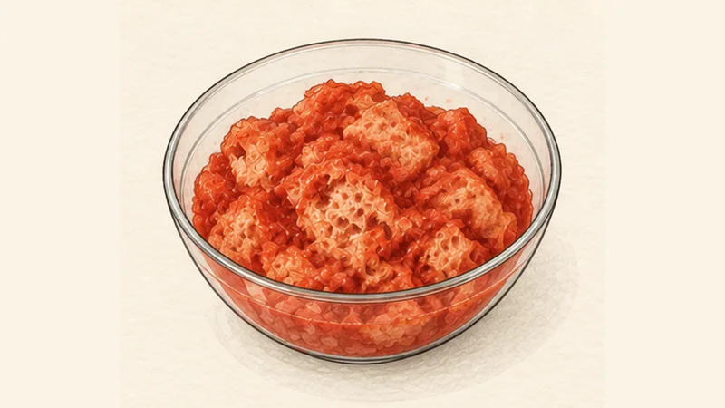 Salmorejo Cordobés, step 2: Soak the bread in tomato.
