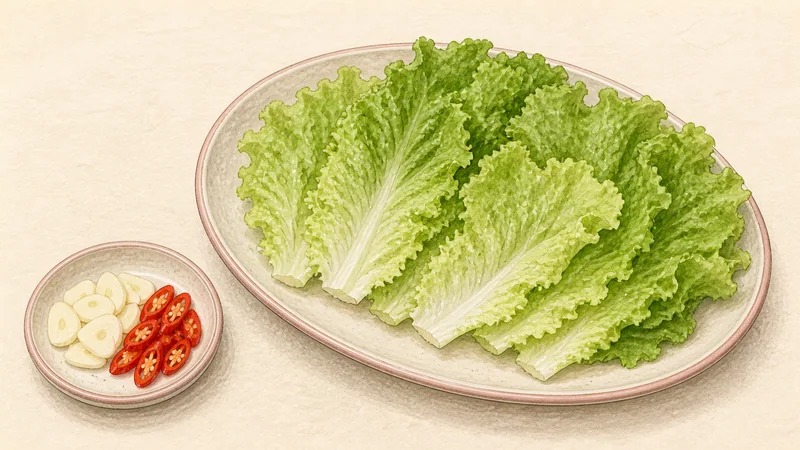 Grilled pork belly wraps, step 3: Prepare dry lettuce wraps.