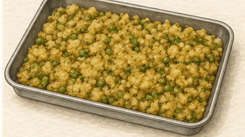 Punjabi Potato Samosa, step 4: Cook a dry potato filling.
