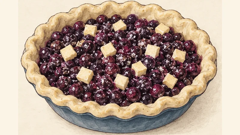 Saskatoon Berry Pie, step 4: Line the pie plate.