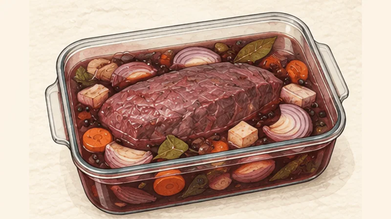 Sauerbraten, step 1: Build the marinade.