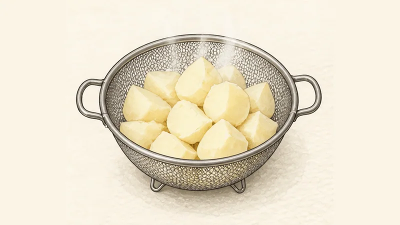 Shepherd's Pie, step 1: Boil the potatoes.