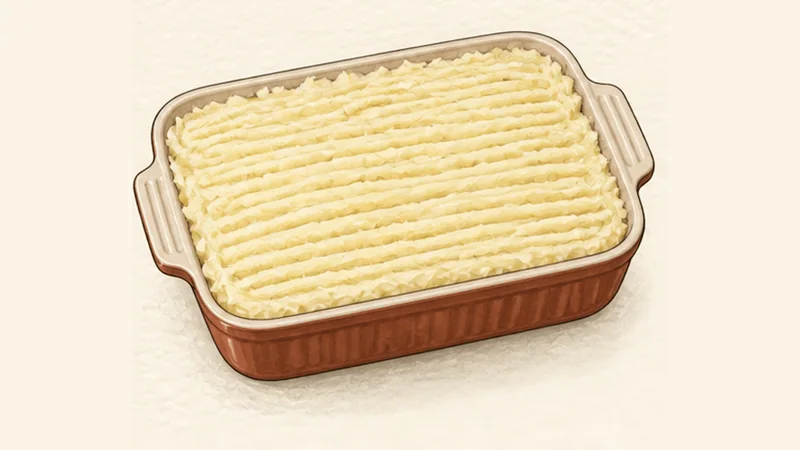 Shepherd's Pie, step 5: Assemble the pie.