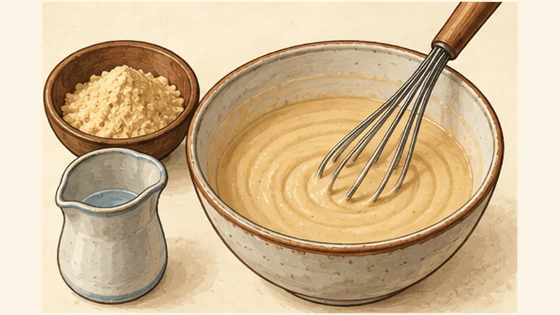 Ethiopian Shiro Wat Chickpea Stew, step 2: Make a smooth slurry.