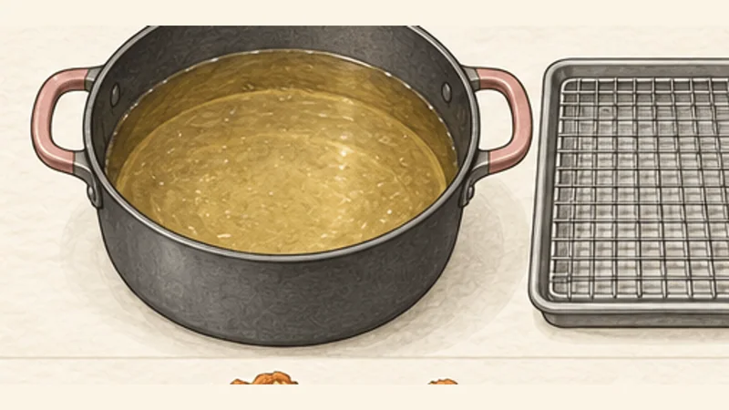 Southern Fried Chicken, step 7: Heat the frying oil.