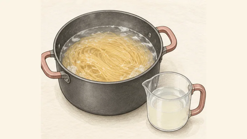 Spaghetti Carbonara, step 3: Boil the spaghetti.
