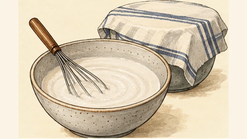Sri Lankan Egg Hoppers (Bittara Appa), step 2: Make the batter.