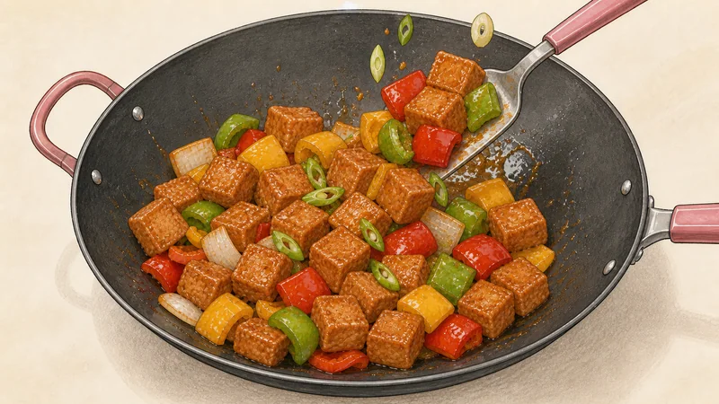 Sweet & sour pork, step 8: Toss and serve immediately.