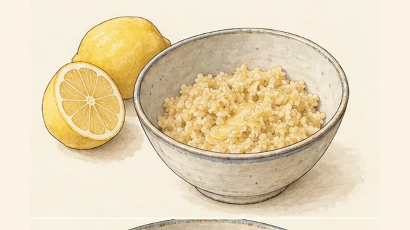 Lebanese Tabbouleh, step 1: Soak the bulgur lightly.