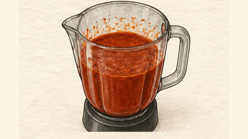 Tacos al Pastor, step 2: Blend the adobo.