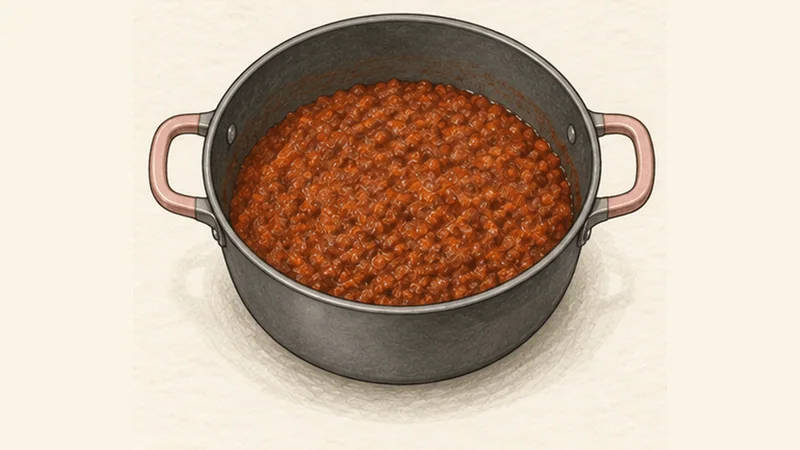 Tagliatelle al Ragù Bolognese, step 4: Braise slowly.