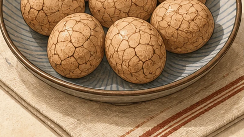 Taiwanese Tea Eggs, step 3: Crack a fine web.