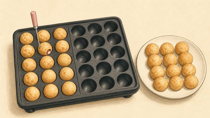 Takoyaki, step 7: Finish the second batch.
