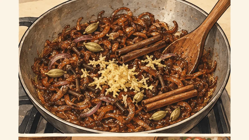 Tanzanian Beef Pilau, step 3: Toast the whole spices.