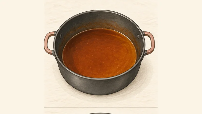 Tarte Tatin, step 2: Cook the caramel.