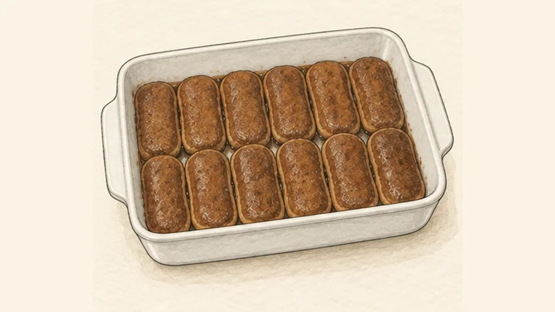 Tiramisù, step 4: Dip the savoiardi.