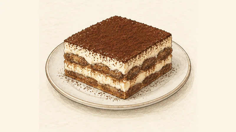 Tiramisù, step 6: Chill and dust with cocoa.