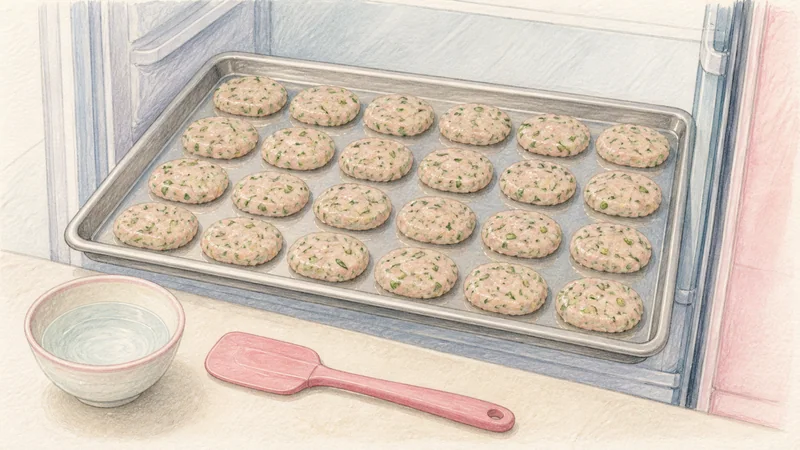 Thai Fish Cakes, step 6: Shape equal thin cakes.