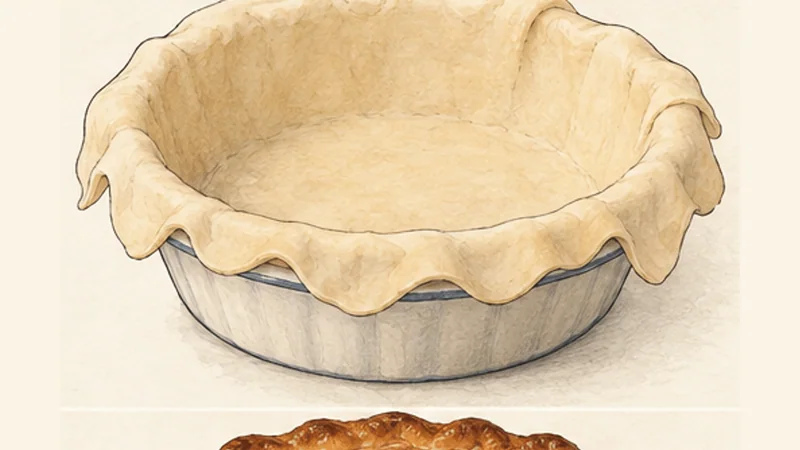 Québec Tourtière, step 4: Line the pie plate.