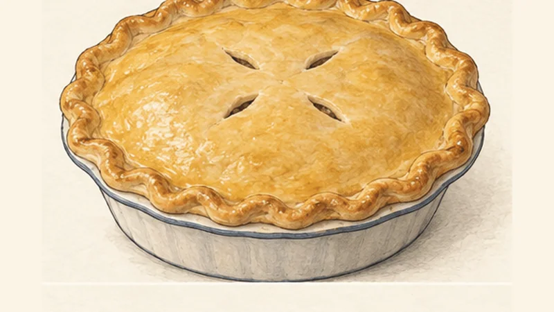 Québec Tourtière, step 6: Vent and glaze.