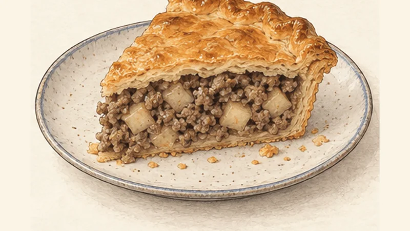 Québec Tourtière, step 8: Slice and serve.