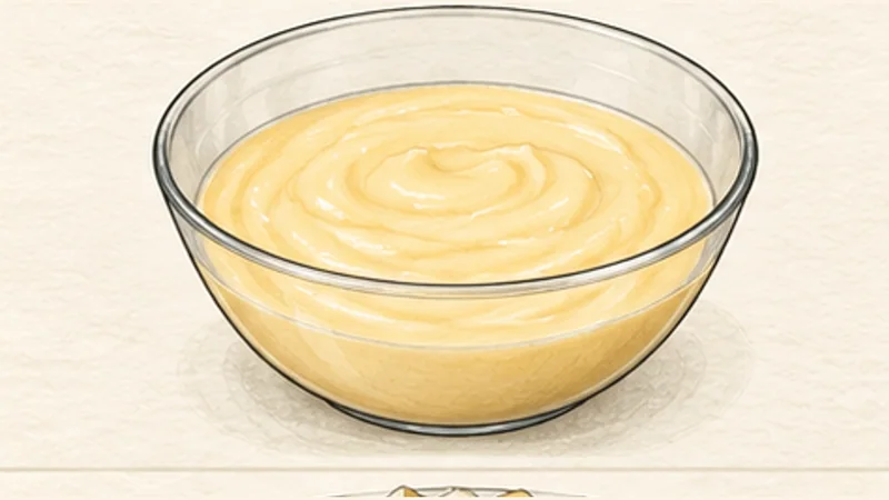 Traditional Trifle, step 7: Cool the custard fully.