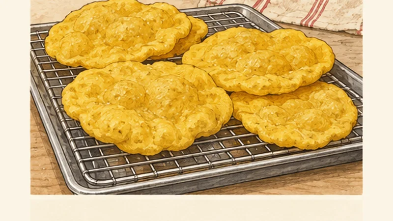 Trinidad Doubles, step 5: Fry the bara.