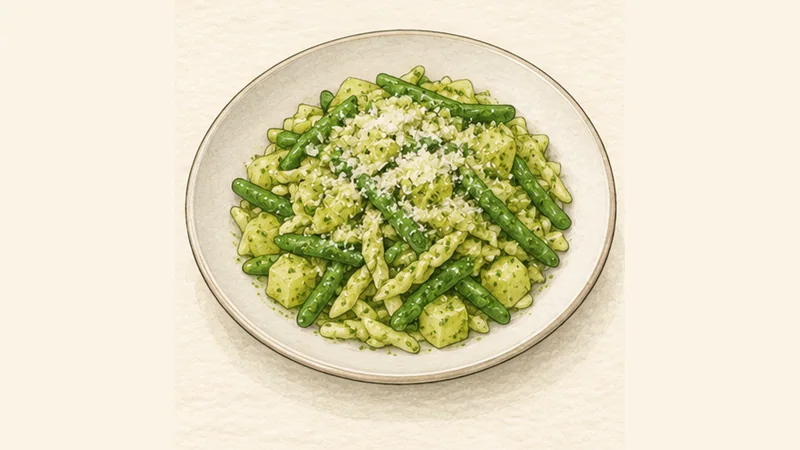 Trofie al Pesto Genovese, step 5: Serve without reheating.