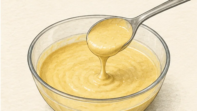 Mumbai Vada Pav, step 4: Mix a thick besan batter.