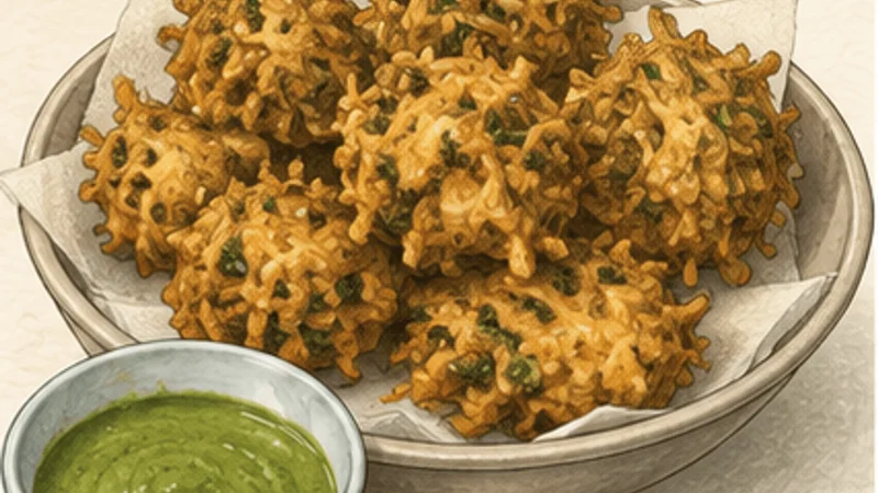 Mixed Vegetable Pakora, step 6: Drain and serve immediately.