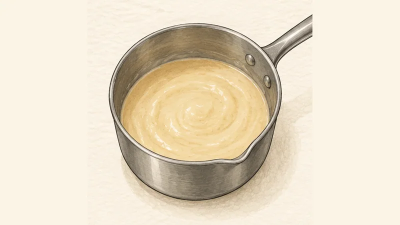 Welsh Rarebit, step 2: Cook the roux.