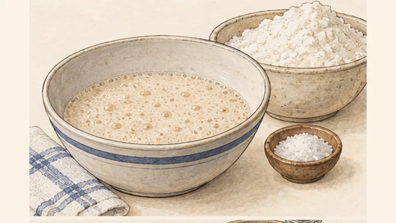 Lebanese Za’atar Manakish, step 1: Wake the yeast.