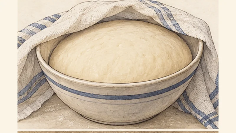 Lebanese Za’atar Manakish, step 3: Let the dough rise.