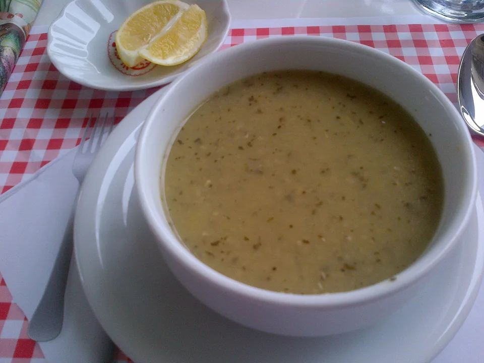 Velvety Turkish red lentil soup with paprika butter and lemon