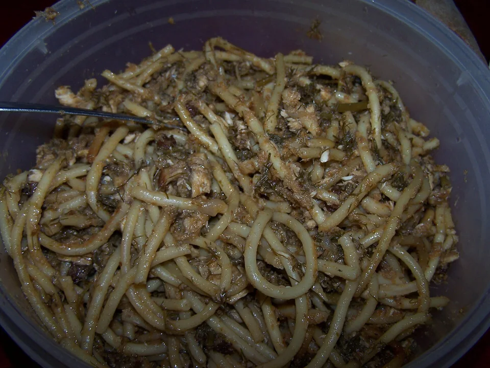 Sicilian bucatini with sardines, wild fennel, raisins, pine nuts and toasted breadcrumbs