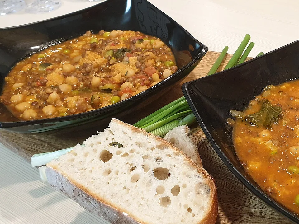 Thick Tuscan ribollita with white beans, dark greens and softened bread